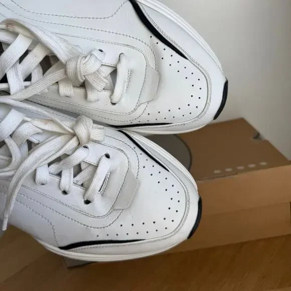 Dolce & Gabbana Daymaster White/Black Men Leather Sneakers - SZ 11